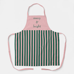 Tablier Moderne Merry & Bright Pink & Green Holiday