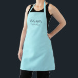 Tablier Moderne minimaliste Bleu clair personnalisé<br><div class="desc">Tablier simple et solide en bleu clair. Idéal pour les techniciens en fouilles, les maquilleurs, les coiffeurs, le personnel de la restauration, l'équipe de cafés, les chefs, les baristas, les fleuristes, et plus encore.</div>
