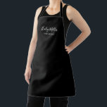 Tablier Moderne minimaliste noir et blanc Personnalisé<br><div class="desc">Tablier design moderne en noir. Idéal pour les artistes de l'industrie de la beauté,  les coiffeurs,  les maquilleurs,  les fouilleurs,  les baristas de cafés,  les professionnels de la gastronomie,  le travail ou l'utilisation à domicile.</div>