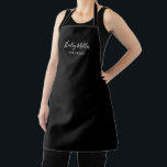 Tablier Moderne minimaliste noir et blanc Personnalisé<br><div class="desc">Tablier design moderne en noir. Idéal pour les artistes de l'industrie de la beauté, les coiffeurs, les maquilleurs, les fouilleurs, les baristas de cafés, les professionnels de la gastronomie, le travail ou l'utilisation à domicile.</div>