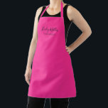 Tablier Moderne minimaliste rose chaud personnalisé<br><div class="desc">Tablier simple et solide en rose chaud. Idéal pour les techniciens en fouilles, les maquilleurs, les coiffeurs, le personnel de la restauration, l'équipe de cafés, les chefs, les baristas, les fleuristes, et plus encore.</div>