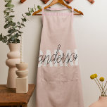 Tablier Moderne Pastel Rose Beauté Personnalisée Vous Nom<br><div class="desc">Moderne Pastel Rose Beauté Personnalisée Vous Nom</div>