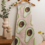 Tablier Moderne Pastel Rose Et Vert Motif Avocado<br><div class="desc">Moderne Pastel Rose Et Vert Motif Avocado</div>