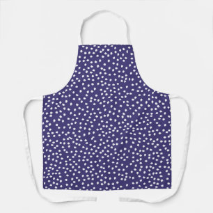 Tablier Moderne Retro Cute marine bleu Polka Dot