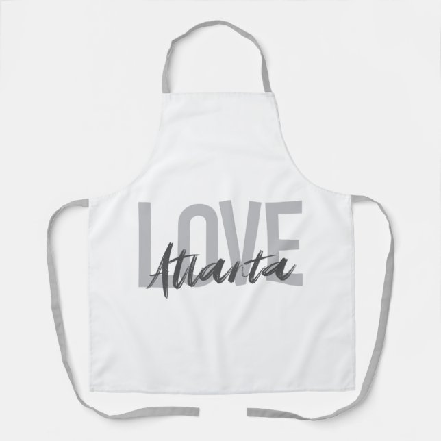 Tablier Moderne, simple, cool, design urbain Love Atlanta (Recto)