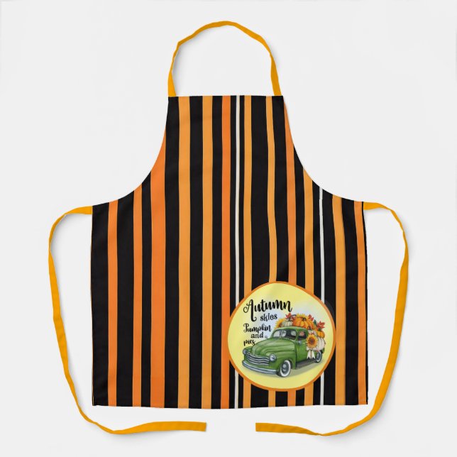 Tablier Moderne Thanksgiving Belle collection d'automne (Recto)