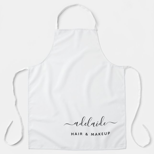 Tablier Moderne White Hair Stlist Maquillage Artiste Salon (Recto)