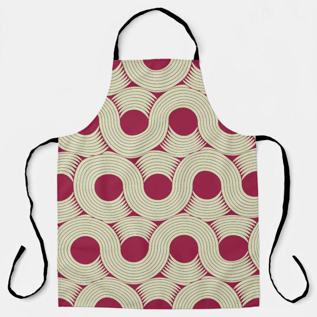 Tablier Moebius Stripe : Carrelage rouge-vert infini (Recto)