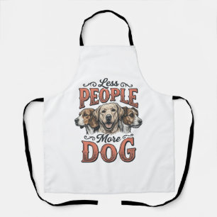 Tablier Moins de personnes plus de chien conception vintag