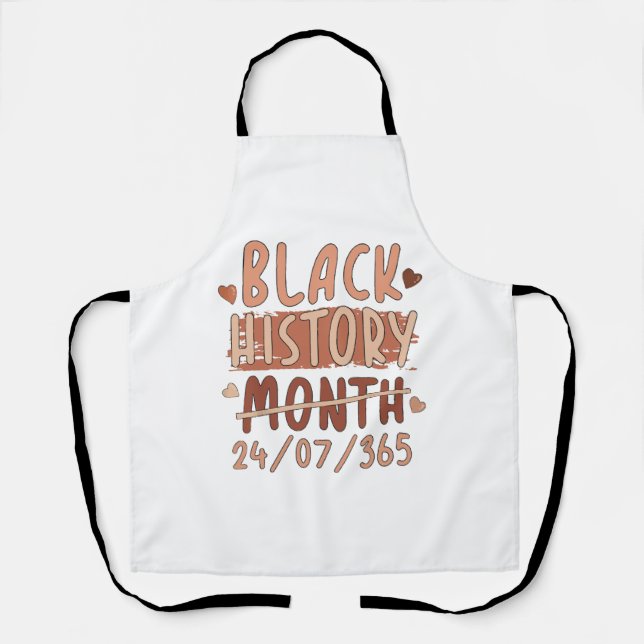 Tablier Mois de l'histoire des Noirs Afro Mélanine Femmes  (Recto)
