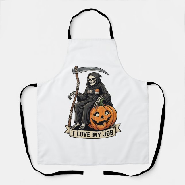 Tablier Moissonneur de l'amour Emploi Faucheuse Halloween  (Recto)