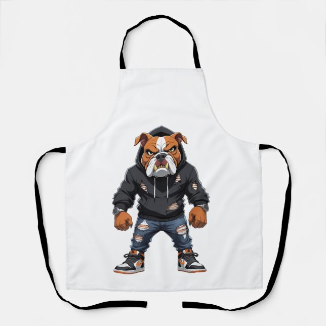 Tablier Molosse alpha urbain � Mascotte de style street  (Recto)