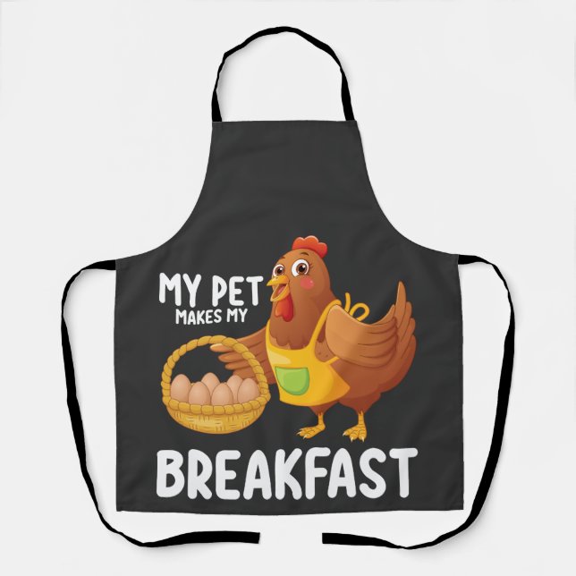 Tablier Mon animal de compagnie de poulet fait mon petit-d (Recto)