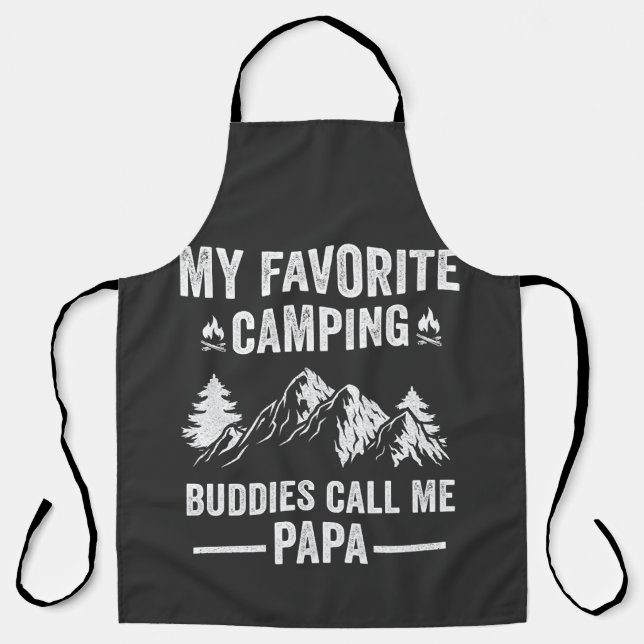 Tablier Mon Camping Préféré - Les Potes M'appellent Papa (Recto)