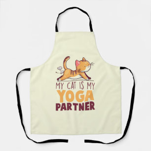 Tablier Mon Chat Est Mon Partenaire De Yoga - Étiquetage C