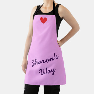 Tablier Mon chemin : Lavande & Purple avec Coeur -