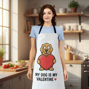 Tablier Mon chien est mon Valentin Chiot Mignon Amoureux