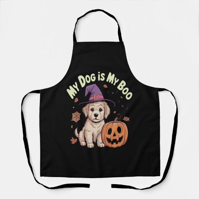 Tablier Mon chien est My Boo Halloween (Recto)