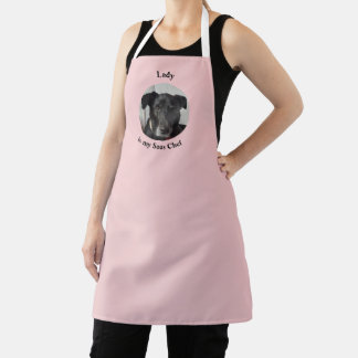 Tablier Mon chien est un sous-chef personnalisé Photo pers