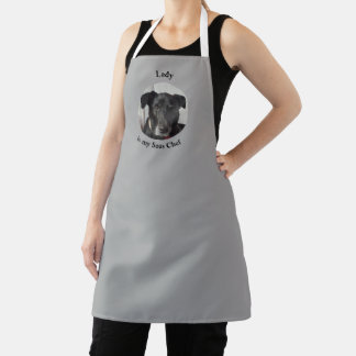 Tablier Mon chien est un sous-chef personnalisé Photo pers