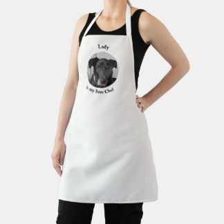 Tablier Mon chien est un sous-chef personnalisé Photo pers