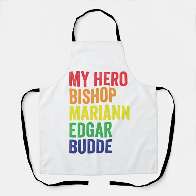 Tablier Mon héros Mgr Mariann Edgar Budde Trans LGBT (Recto)