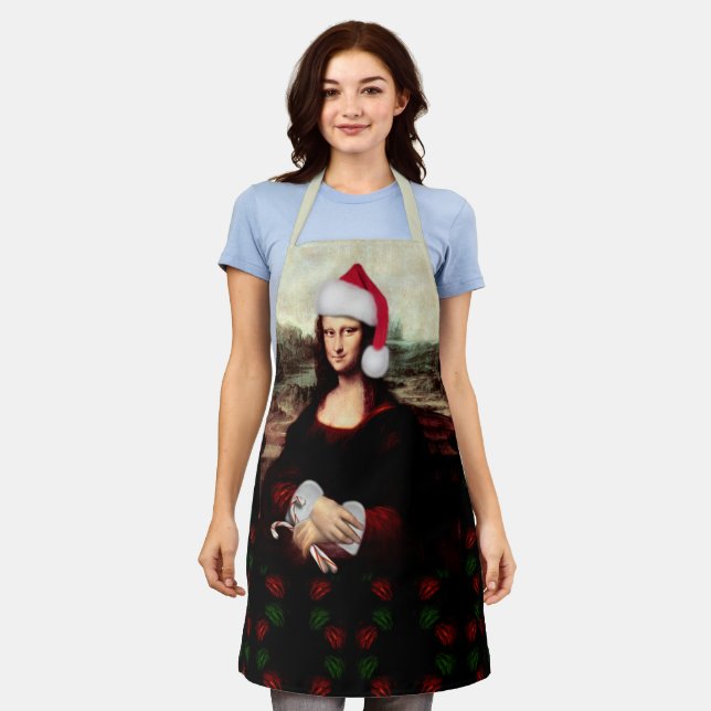 Tablier Mona Lisa Chapeau de Père Noël Noël (Porté)