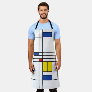 Tablier Mondrian II Design d'Art Moderne Minimaliste De St