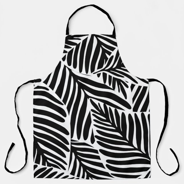 Tablier Monochrome Jungle Motif géométrique sans couture (Recto)