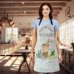 Tablier Monogram Kitchen Herbe Wood Nom de famille<br><div class="desc">Cette conception peut être personnalisée dans la zone fournie en modifiant la photo et/ou le texte. Vous pouvez également le customiser en cliquant sur Personnaliser ce Modèle, puis en choisissant l'option cliquer pour customiser et supprimer ou modifier la couleur de l'arrière - plan, ajouter du texte, modifier la couleur ou...</div>