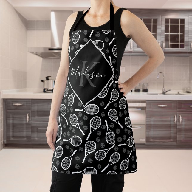 Tablier Monogram Racket avec nom personnalisé (Créateur téléchargé)