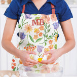 Tablier Monogramme Aquarelle Florale Fille moderne<br><div class="desc">Aquarelle Monogram Floral Moderne Girly Apron présente des fleurs colorées d'aquarelle en orange,  violet et vert sur un arrière - plan blanc. Personnalisez avec votre monogramme personnalisé en modifiant le texte dans la zone de texte fournie. Conçu par ©Evco Studio www.zazzle.com/store/evcostudio</div>