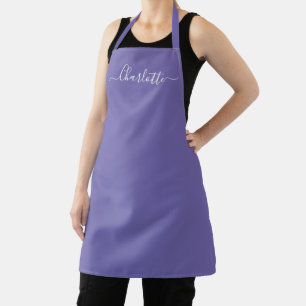 Tablier Monogramme chic personnalisé avec nom en écriture 
