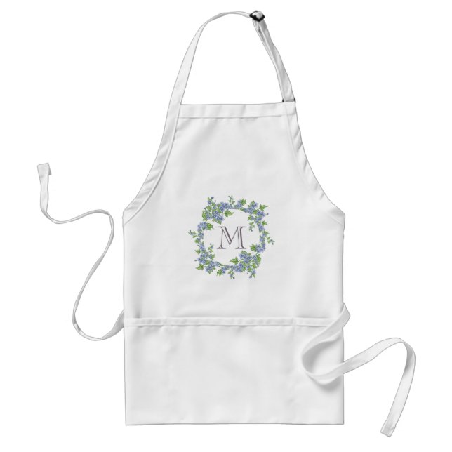 Tablier Monogramme de couronne florale (Devant)