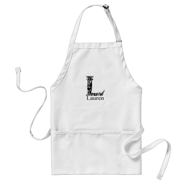Tablier Monogramme de fantaisie : Lauren (Devant)