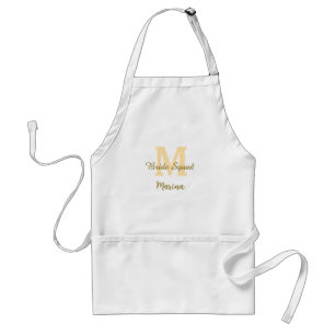 Tablier Monogramme de l'équipe de la mariée simple shower