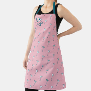 Tablier Monogramme de Martini rose