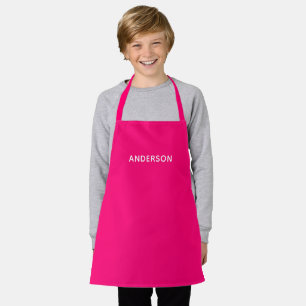Tablier Monogramme de nom personnalisé simple   Élégant su