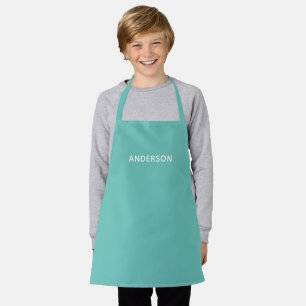 Tablier Monogramme de nom personnalisé simple Élégant su