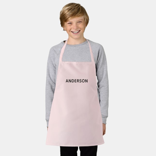 Tablier Monogramme de nom personnalisé simple | Élégant su (Porté)
