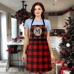 Tablier Monogramme de vacances Buffalo Red Black Plaid<br><div class="desc">Cette conception peut être personnalisée en choisissant l'option personnaliser pour ajouter du texte ou apporter d'autres modifications. Si ce produit a la possibilité de transférer la conception à un autre article, s'il vous plaît assurez-vous d'ajuster la conception pour s'adapter si nécessaire. Contactez-moi à colorflowcreations@gmail.com si vous souhaitez avoir cette conception...</div>