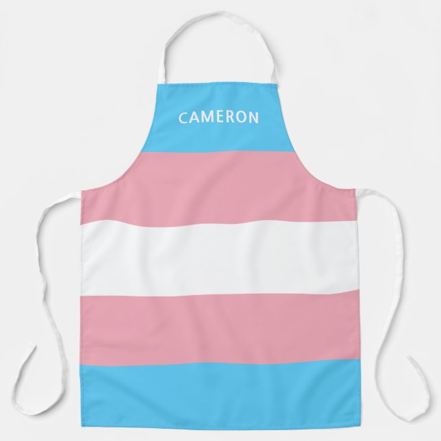 Tablier Monogramme Drapeau Transgenre (Recto)
