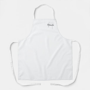 Tablier Monogramme et nom de script personnalisé