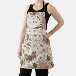 Tablier Monogramme floral botanique de fleurs sauvages à l