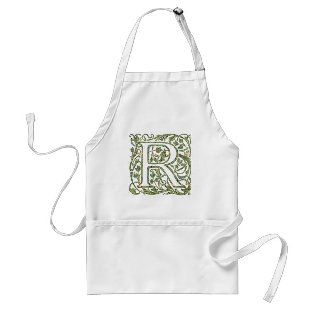 Tablier Monogramme floral R (Devant)