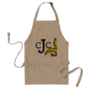 Tablier Monogramme Initial Fluer de Lis Apron