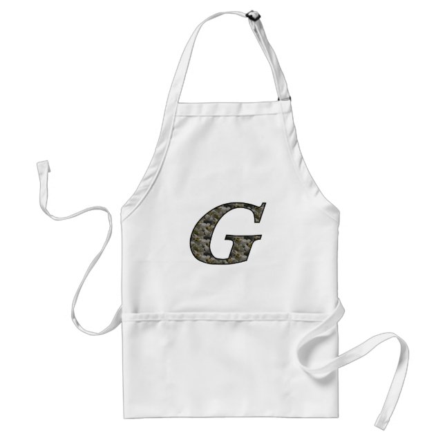 Tablier Monogramme initial G Hydrangea Floral Apron (Devant)