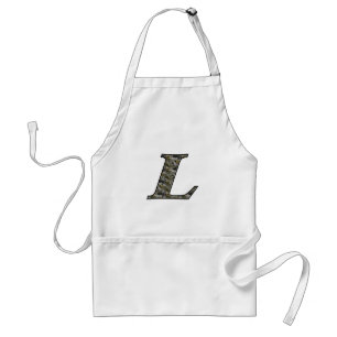 Tablier Monogramme Initial L Hydrangea Floral Apron