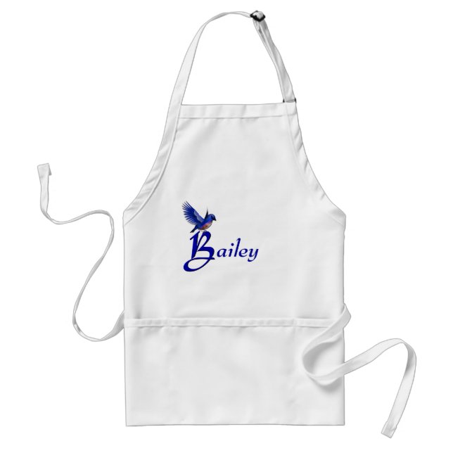 Tablier Monogramme initiale B Bluebird Nom personnalisé (Devant)