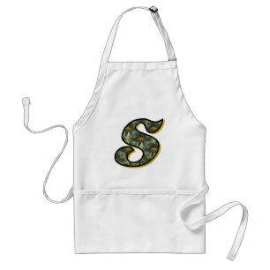 Tablier Monogramme initiale S Marguerite